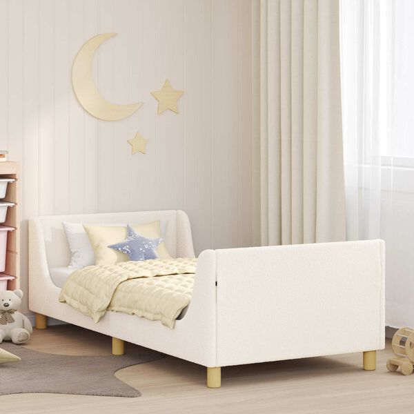 vidaXL Cadre de lit pour enfants avec t&ecirc;te de lit Cr&egrave;me 80 x 200 cm