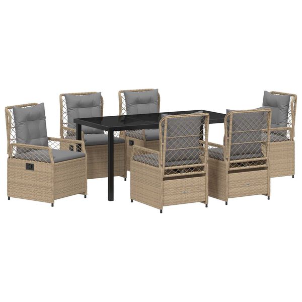 vidaXL Ensemble de salle &agrave; manger pour jardin 7 pcs