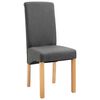 vidaXL Chaises &agrave; manger lot de 4 gris tissu