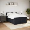 vidaXL Sommier &agrave; lattes de lit et matelas Noir 160x200 cm Velours