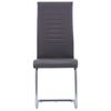 vidaXL Chaises &agrave; manger cantilever lot de 2 gris similicuir