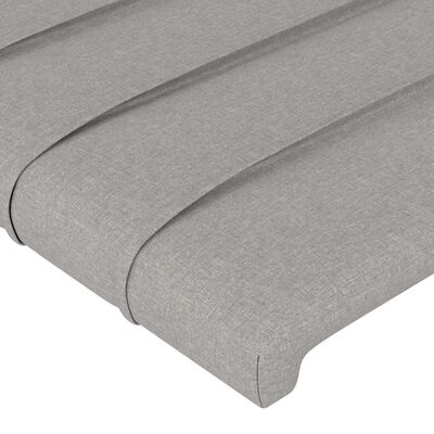 vidaXL Tête de lit gris clair 100x5x78/88 cm tissu