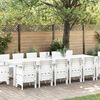 vidaXL Ensemble de salle &agrave; manger pour jardin 15 pcs Blanc Rattan Polt
