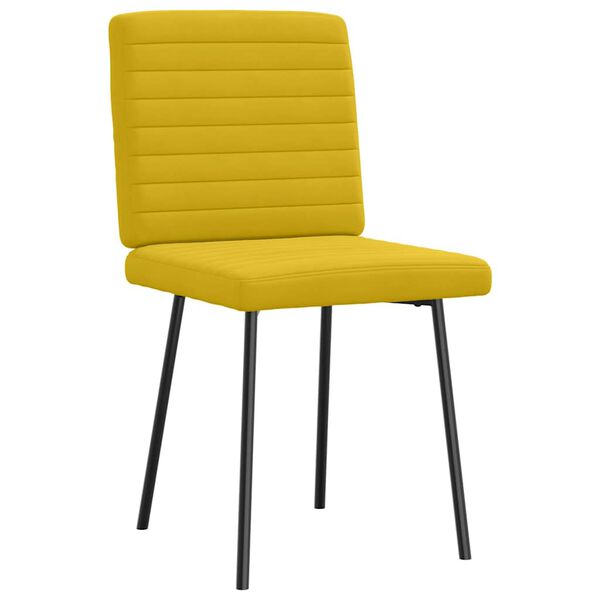 vidaXL Chaises &agrave; manger lot de 6 jaune velours