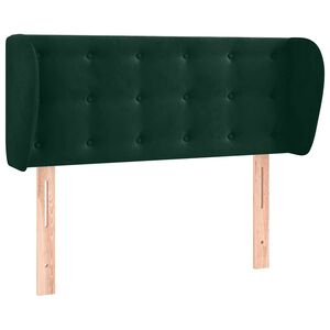 vidaXL T&ecirc;te de lit avec oreilles Vert fonc&eacute; 83x23x78/88 cm Velours