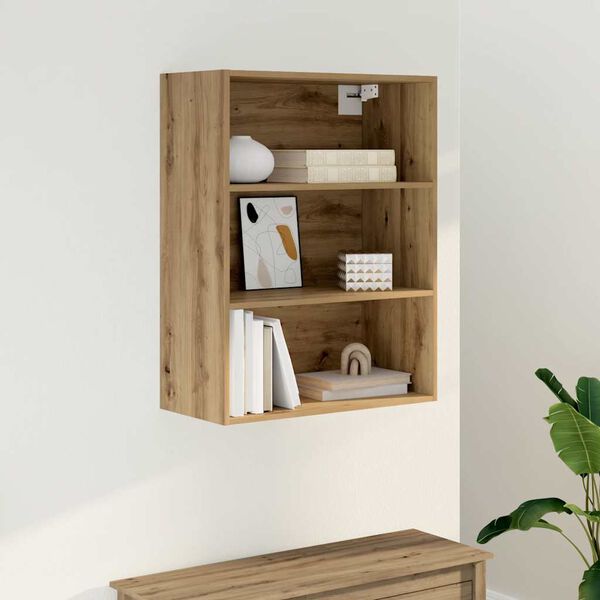 vidaXL Armoire murale suspendue ch&ecirc;ne artisanal 69,5x32,5x90 cm