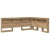 vidaXL T&ecirc;te de lit de rangement avec &eacute;tag&egrave;re Ch&ecirc;ne artisanal 140 cm