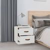  vidaXL Tables de chevet 2 pcs Blanc 40x34x45 cm Bois de pin massif