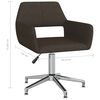 vidaXL Chaise pivotante de bureau Marron fonc&eacute; Tissu