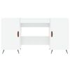 vidaXL Bureau Blanc brillant 140x50x75 cm Bois d'ing&eacute;nierie