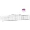 vidaXL Paniers &agrave; gabions arqu&eacute;s 7 pcs 400x50x60/80 cm Fer galvanis&eacute;