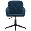 vidaXL Chaises pivotantes &agrave; manger lot de 2 Bleu Velours