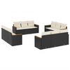 vidaXL Salon de jardin 12 pcs avec coussins noir r&eacute;sine tress&eacute;e
