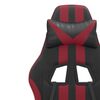 vidaXL Chaise de jeu Noir et rouge bordeaux Similicuir