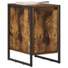 vidaXL Table de chevet Ch&ecirc;ne Fum&eacute; 39,5 x 30 x 50 cm Bois d'ing&eacute;nierie