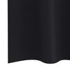 vidaXL Rideaux occultants avec anneaux 2 pcs Noir 260 x 140 cm