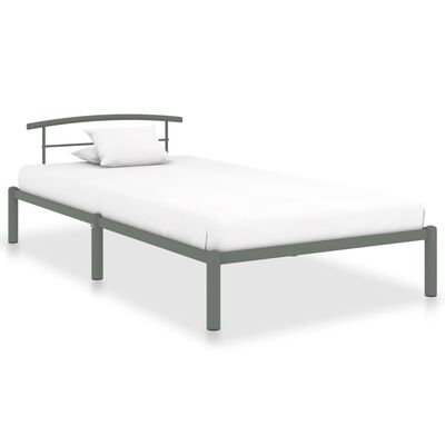 vidaXL Cadre de lit sans matelas gris métal 100x200 cm