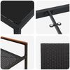 vidaXL Ensemble de salle &agrave; manger pour jardin 5 pcs Noir polyrotin
