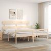 vidaXL Lit pour personne &acirc;g&eacute;e et t&ecirc;te de lit 200x200 cm bois massif