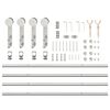 vidaXL Kit fixation porte coulissante 183 cm Acier inoxydable Argent&eacute;