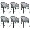vidaXL Ensemble &agrave; manger de jardin 7 pcs Gris