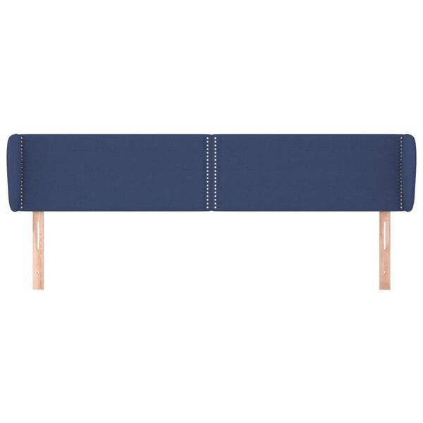 vidaXL T&ecirc;te de lit avec oreilles Bleu 203x23x78/88 cm Tissu