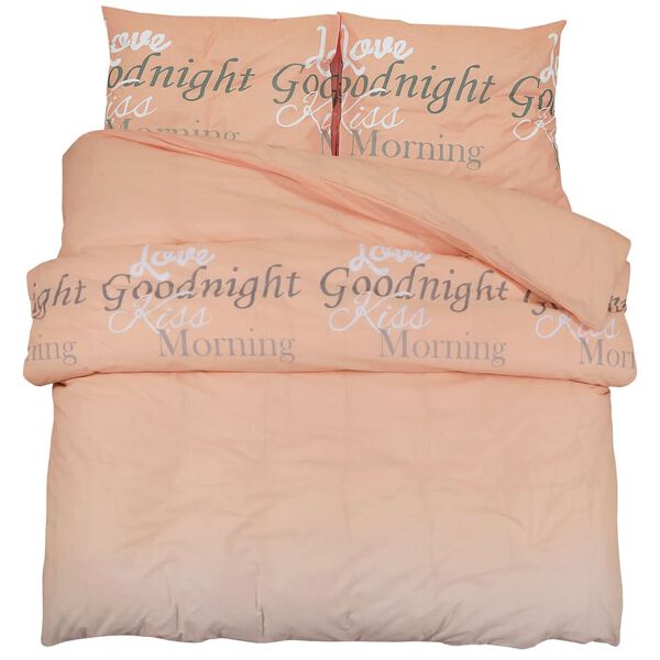 vidaXL Ensemble de housse de couette rose 200x200 cm Coton