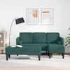 vidaXL Ensemble de Canap&eacute;s avec coussin 2 pcs Vert fonc&eacute; Polyester