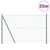 vidaXL Cl&ocirc;ture avec poteau Vert 1,2 x 25 m Acier et PVC