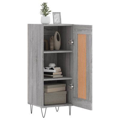 vidaXL Buffet Sonoma gris 34,5x34x90 cm Bois d'ingénierie