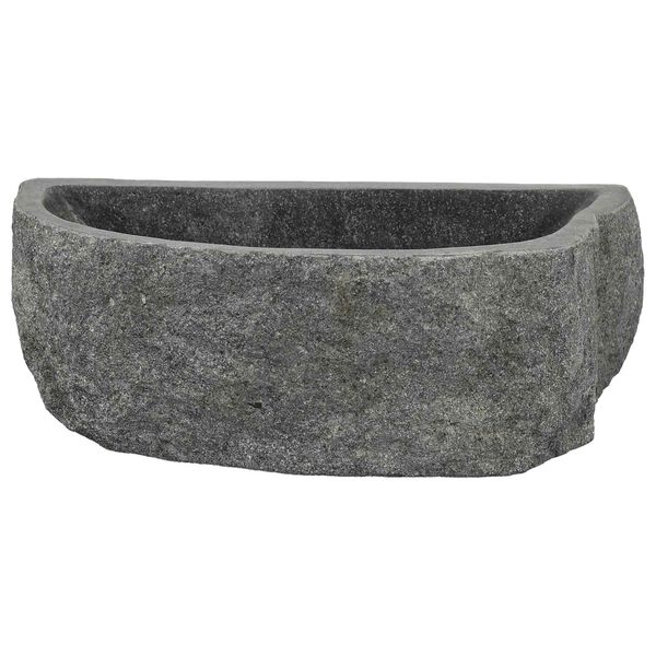 vidaXL Lavabo mural Gris 45 x 35 x 15 cm Pierre de rivi&egrave;re