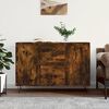 vidaXL Buffet chêne fumé 101,5x35x70 cm bois d'ingénierie