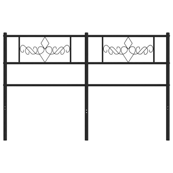 vidaXL T&ecirc;te de lit de remplacement m&eacute;tal noir 120 cm