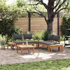 vidaXL Ensemble de canap&eacute; de jardin 3 pcs Marron et gris