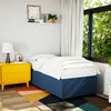 vidaXL Cadre de lit sans matelas bleu 100x200 cm tissu