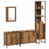 vidaXL Ensemble de mobilier de salle de bain avec &eacute;tag&egrave;re 4 pcs Marron