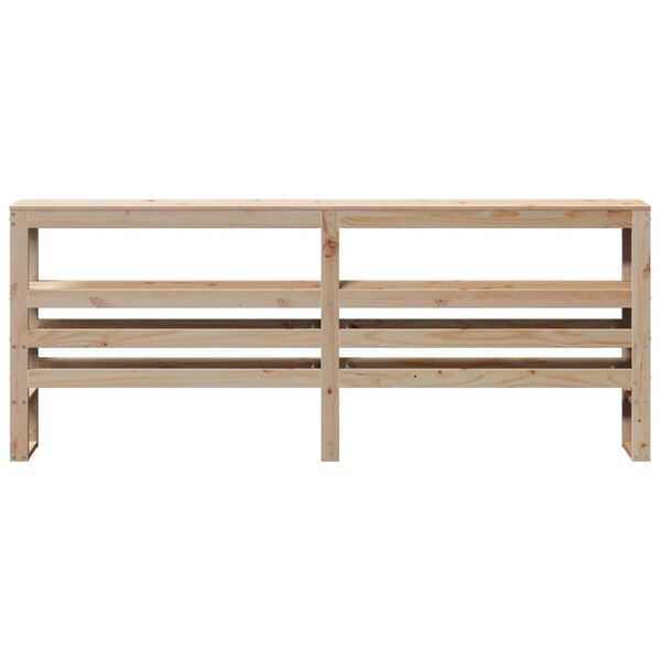 vidaXL T&ecirc;te de lit avec &eacute;tag&egrave;res 180 cm bois massif de pin