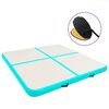 vidaXL Tapis gonflable de gymnastique avec pompe 200x200x10cm PVC Vert