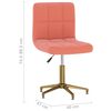 vidaXL Chaises pivotantes &agrave; manger lot de 2 rose velours