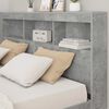 vidaXL T&ecirc;te de lit de rangement Gris b&eacute;ton 150 cm Bois d'ing&eacute;nierie
