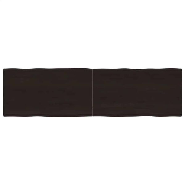 vidaXL Dessus de table bois massif trait&eacute; bordure assortie