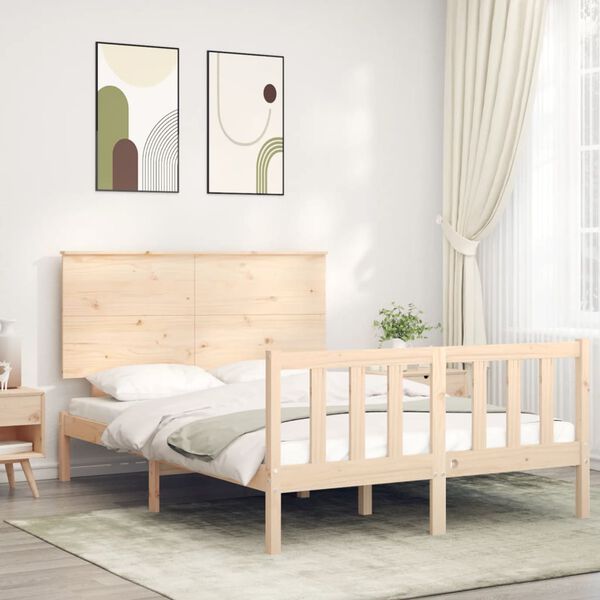 vidaXL Cadre de lit sans matelas 140x200 cm bois massif de pin