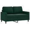 vidaXL Ensemble de canap&eacute;s 3 pcs avec coussins Vert fonc&eacute; Velours