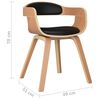 vidaXL Chaises &agrave; manger lot de 4 noir bois courb&eacute; et similicuir