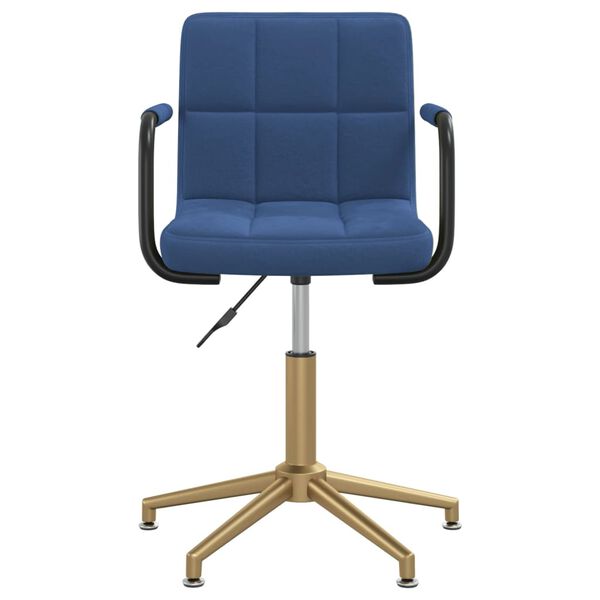 vidaXL Chaise pivotante de salle &agrave; manger Bleu Velours