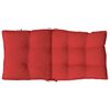 vidaXL Coussins de chaise &agrave; dossier bas lot de 2 rouge tissu oxford