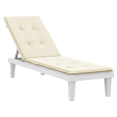 vidaXL Coussin de chaise de terrasse crème (75+105)x50x4 cm
