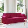 vidaXL Canap&eacute; Bordeaux 228 x 78 x 80 cm Velours