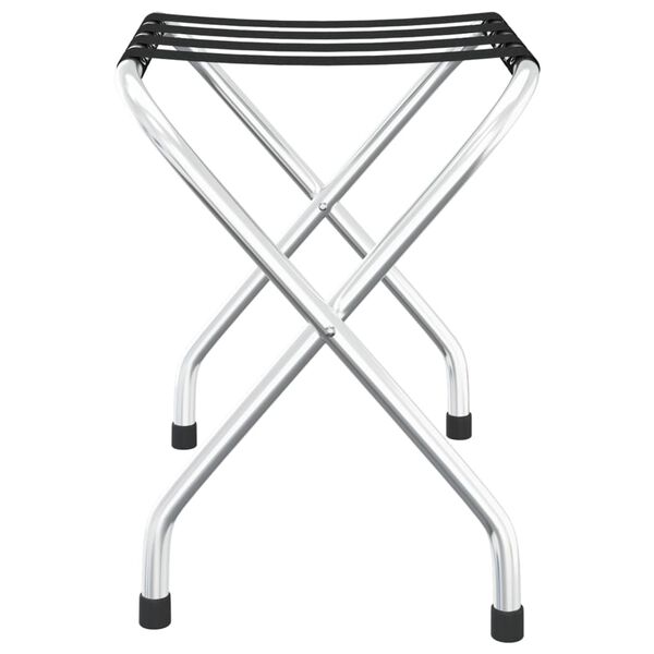 vidaXL Porte-bagages Noir et argent&eacute; 56x40x49 cm
