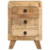 vidaXL Table de chevet 37x32x50 cm bois de manguier massif brut